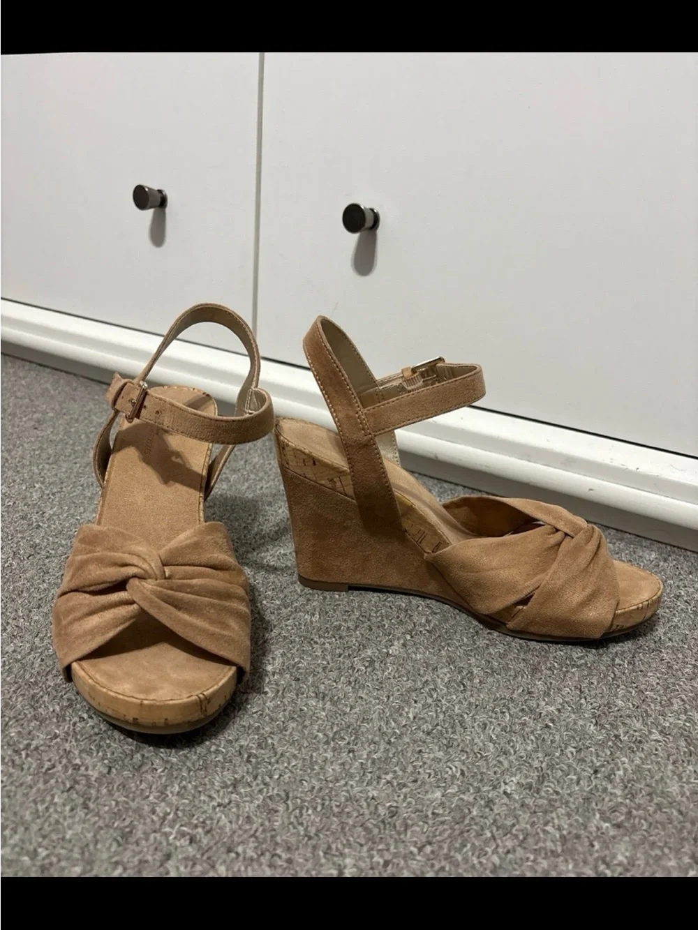 A2 By Aerosoles Brown Wedge Sandals